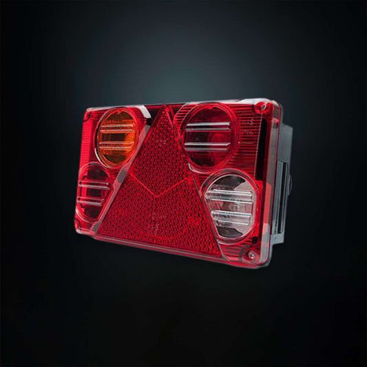 Strands Rectangular 5-Function Halogen Trailer Rear Light – Left Side
