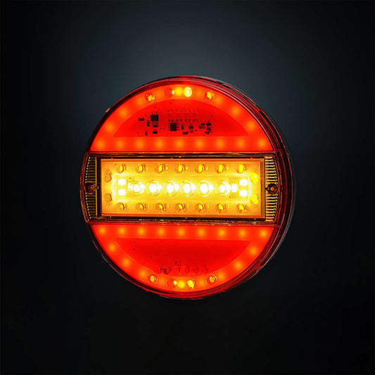 Strands 142 mm Round LED Rear Tail Light – 5 Function Light for Trailers, Trucks &amp; Commercial Vehicles