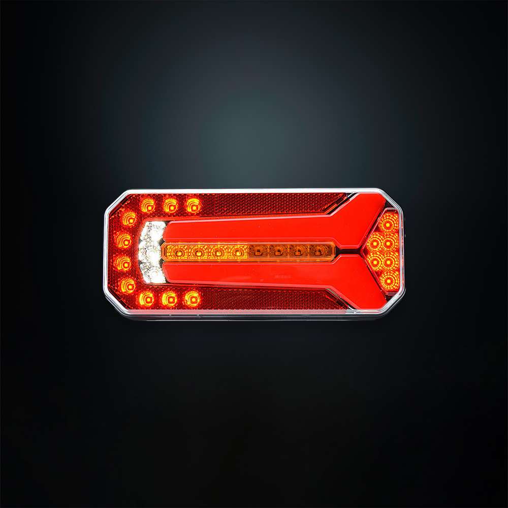 Strands Universal Rectangular LED Rear Tail Light – 5 Functions with Dynamic Sequential Indicator