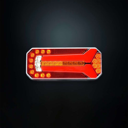 Strands Universal Rectangular LED Rear Tail Light – 5 Functions with Dynamic Sequential Indicator