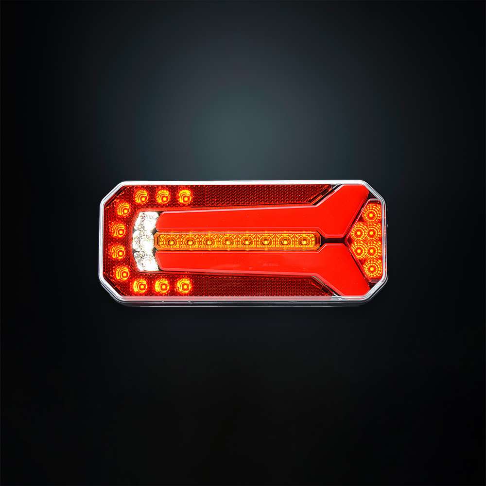 STRANDS Universal Rectangular LED Rear Tail Light – 5 Functions | E-Approved &amp; IP68 Waterproof