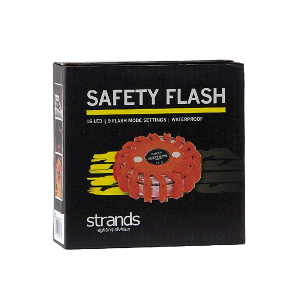 Strands Amber LED Warning Puck Light – 16 LED Magnetic Emergency Beacon