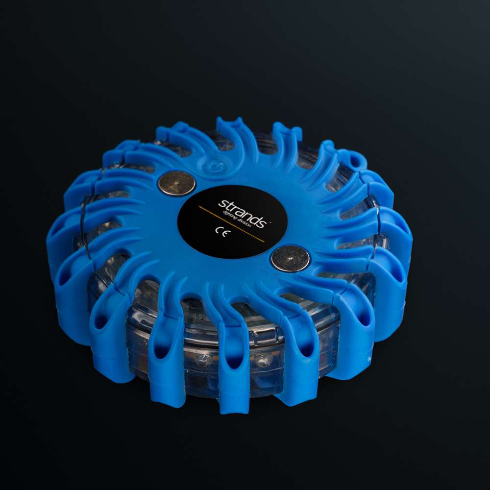 6-Pack Strands Rechargeable Blue LED Warning Pucks – Complete Professional Safety Kit