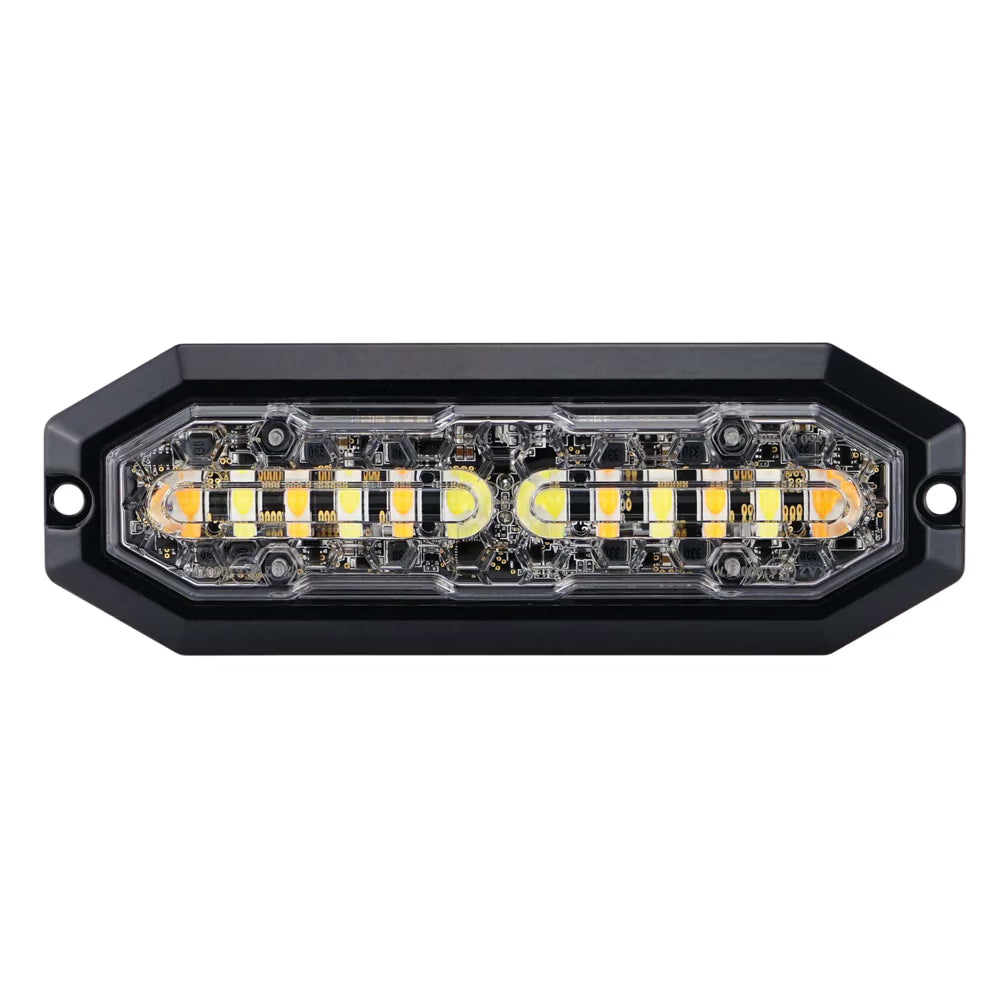 Feu LED blanc/orange 12 LED extra fin