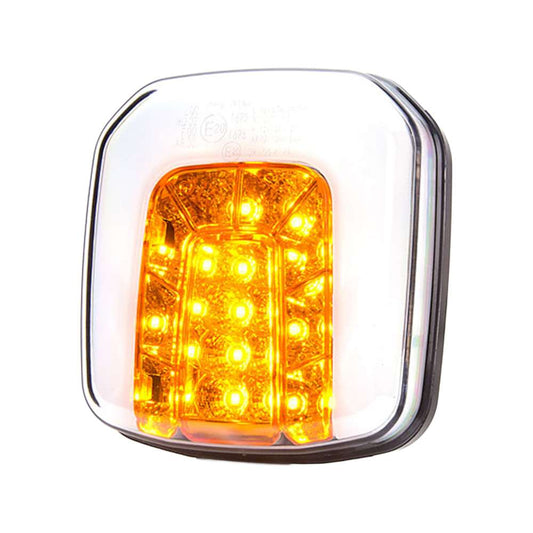 STRANDS Feu de Position Avant LED avec Fonction Avertisseur Intégrée – Éclairage Professionnel 2-en-1 Haute Visibilité