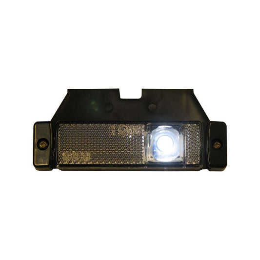 STRANDS LED Feu de Position Avant avec Support – Marker Rectangulaire Blanc avec Réflecteur