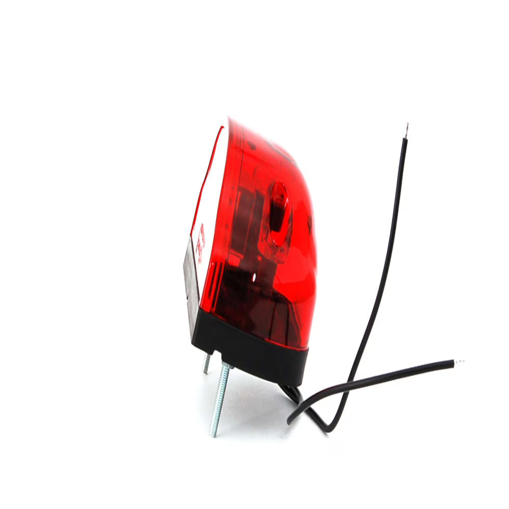 STRANDS Éclairage de plaque d’immatriculation LED – Blanc / Rouge (3 LED, design rond)