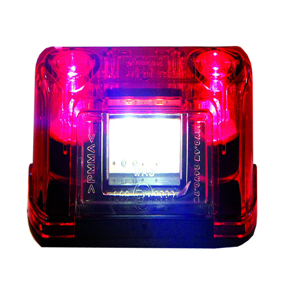 STRANDS Éclairage de plaque d’immatriculation LED – Blanc / Rouge (4 LED, IP68)