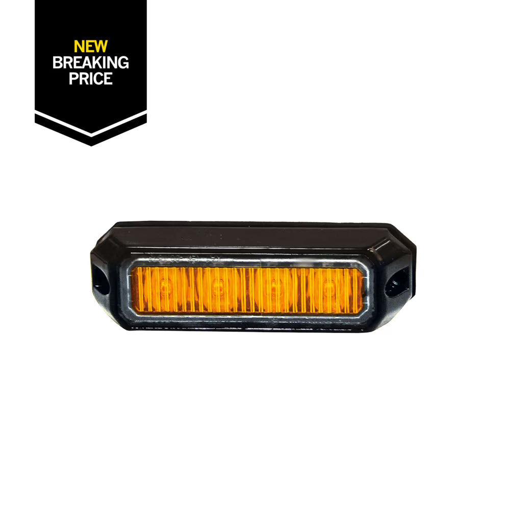 Mini feu LED orange 4 LED avec câble blindé pour signalisation