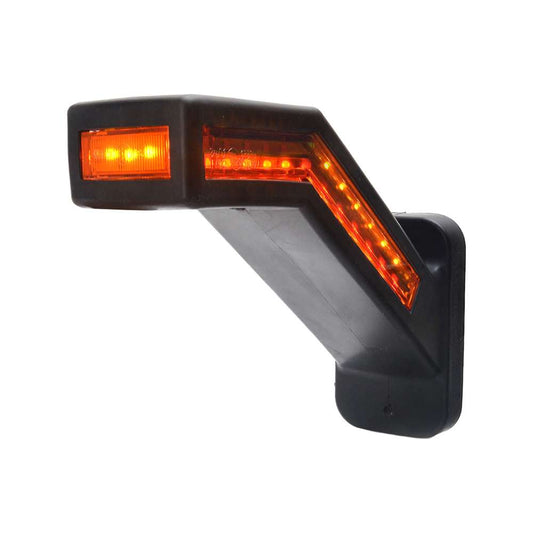 Strands Rubber Arm Left 5-Function Position Light with Dynamic LED Indicator