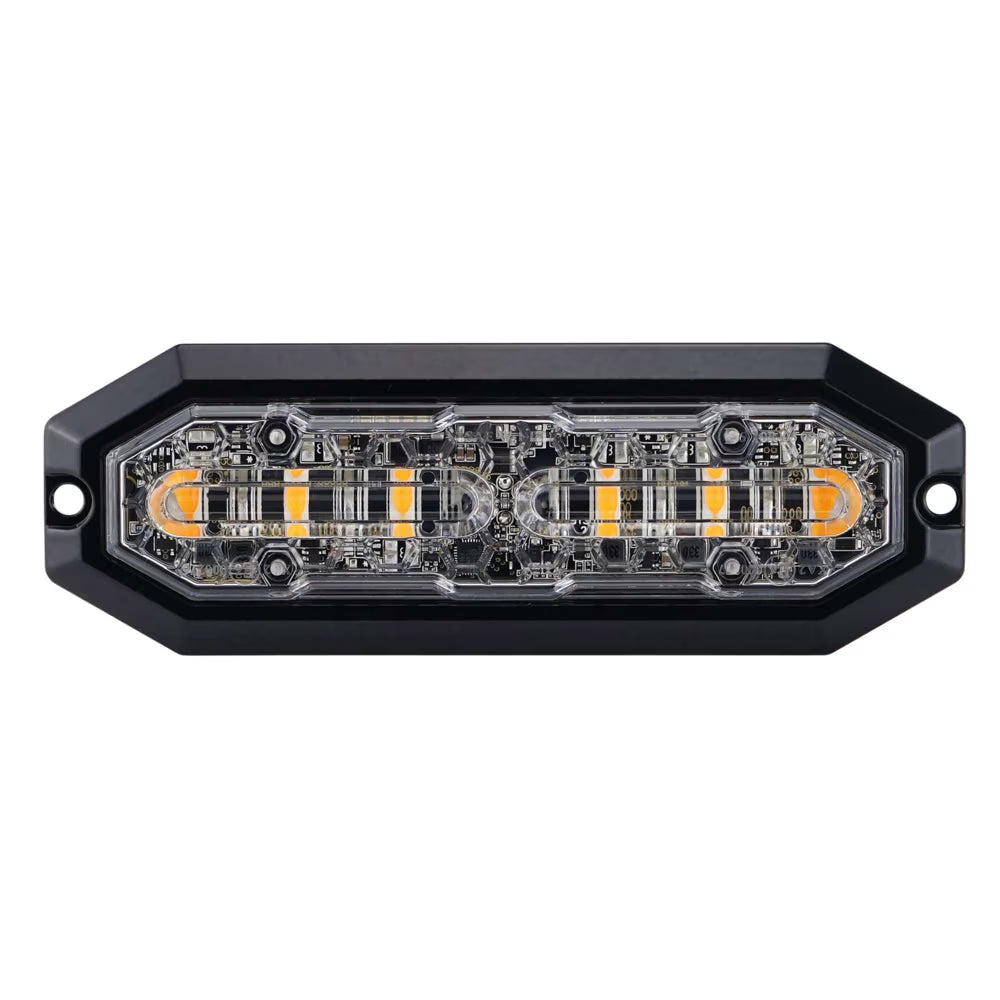Feu LED orange 6 LED extra fin