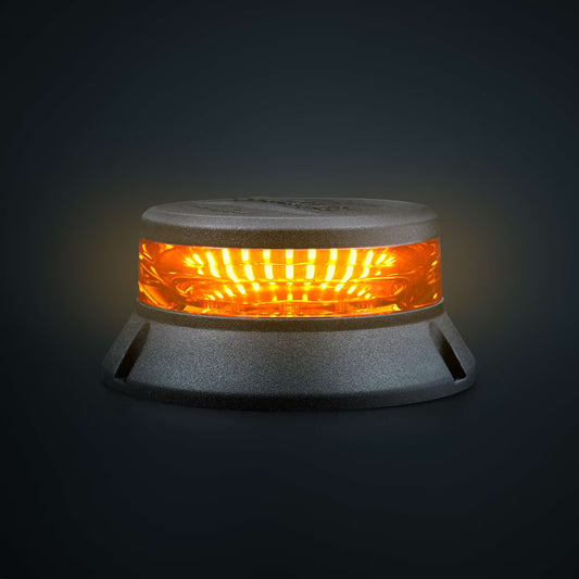 Gyrophare LED Orange Slim à Fixation en Surface – Warning Professionnel Homologué ECE R65 &amp; ADR