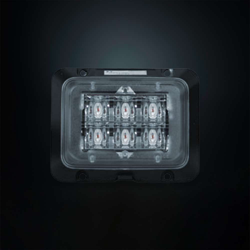 Strands Rectangular Amber LED Warning Light – Professional Surface Mount Safety Signal