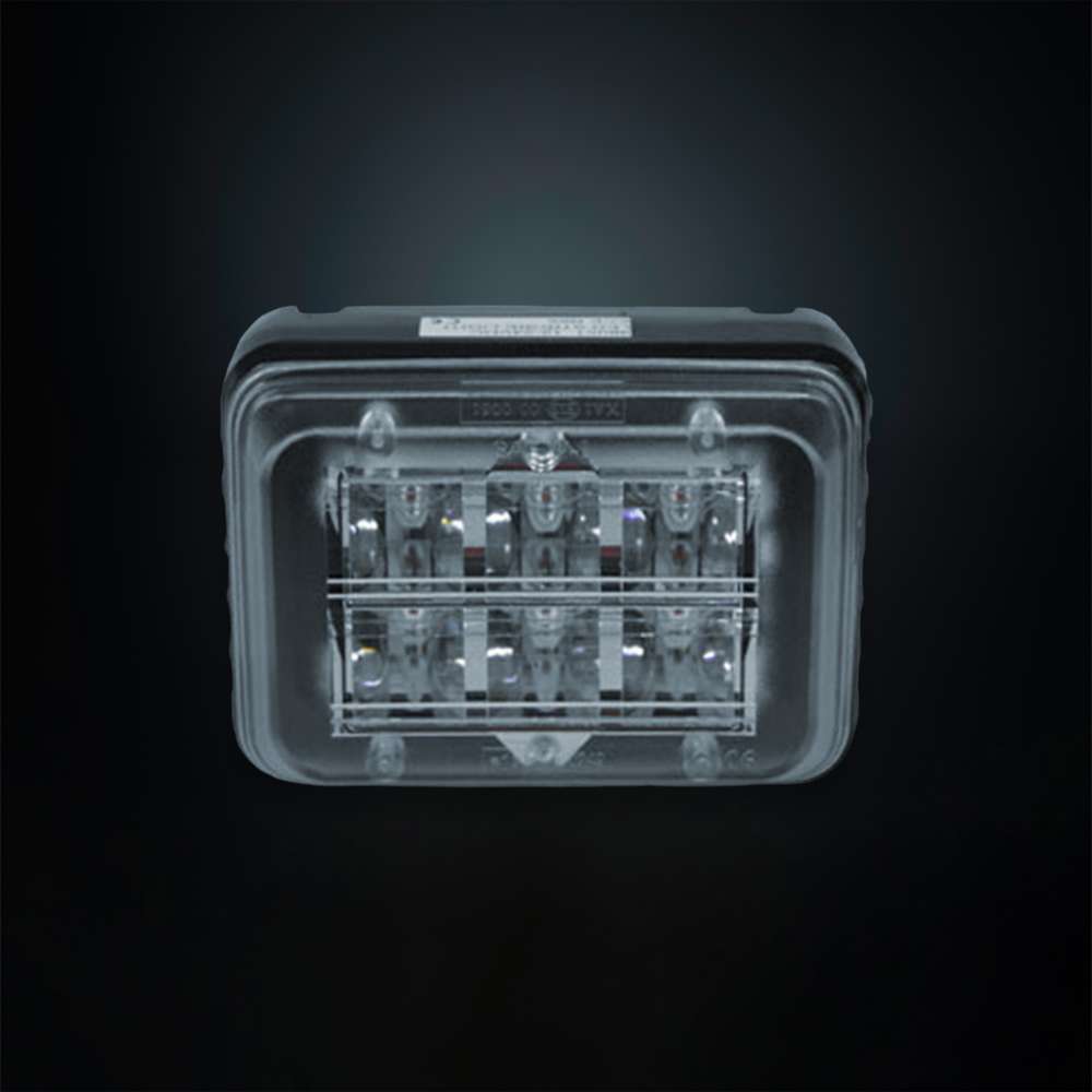 Strands Rectangular Amber LED Warning Light – ECE R65 Approved Safety Beacon