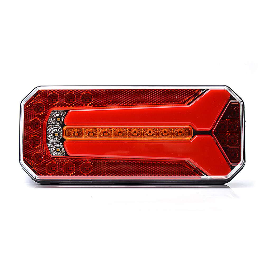 STRANDS Universal Rectangular LED Rear Tail Light – 5 Functions | E-Approved &amp; IP68 Waterproof