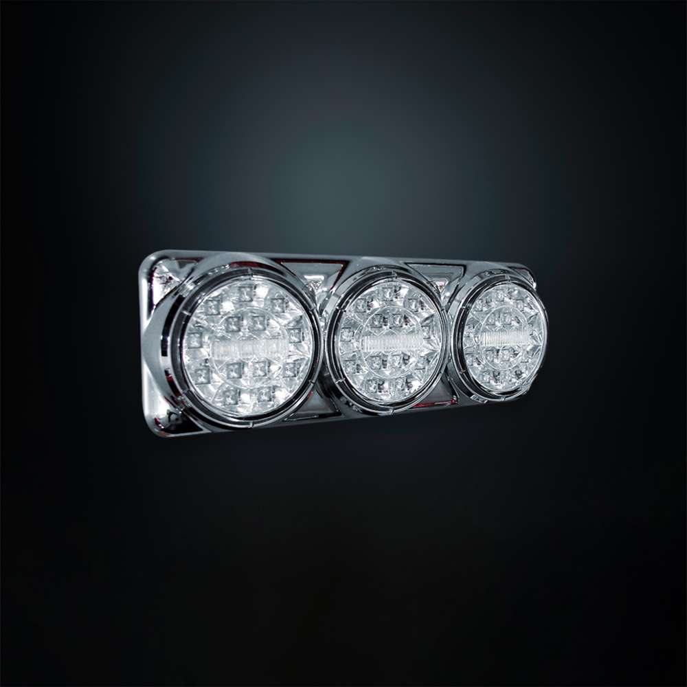 Rectangular LED Tail Light – 3 Function Rear Light with Tail, Brake &amp; Turn Signal