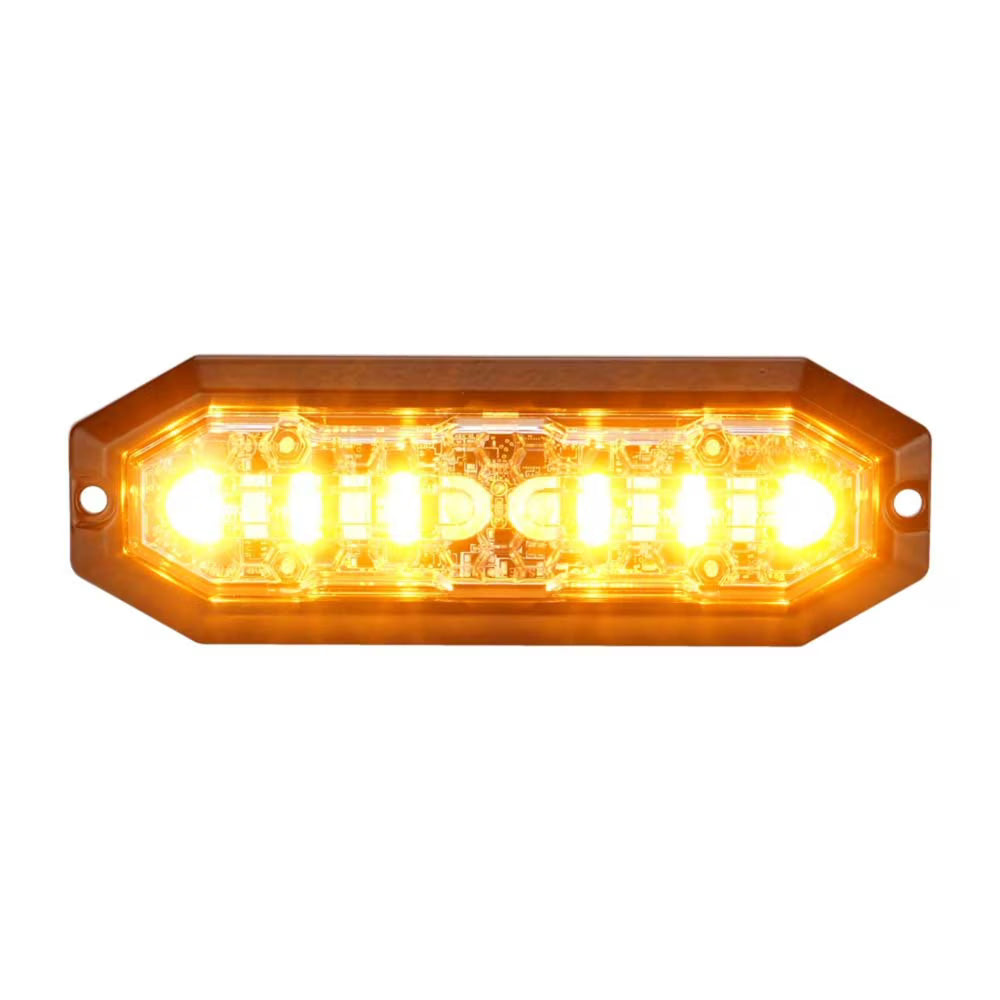 Feu LED orange 6 LED extra fin
