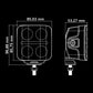 Projecteur LED 3 pouces avec feu de position blanc ou orange