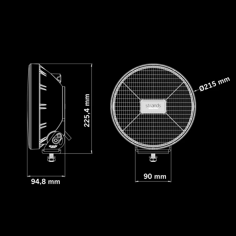 IZE LED OG Projecteur LED 9” – 12000 Lumens, Portée 500 m, Style Vintage Homologué R149
