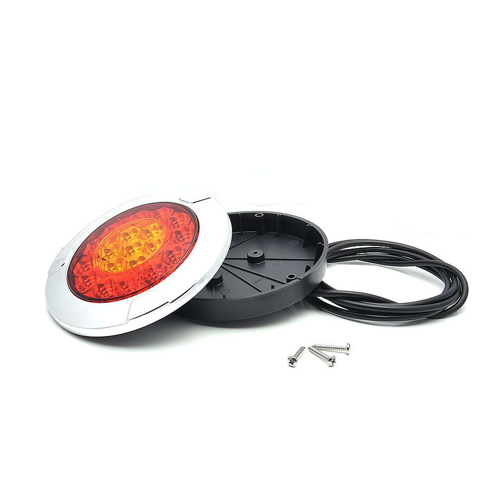 Strands Round LED Rear Light – 3 Function Tail Light with Premium Chrome Bezel